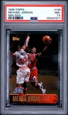 RARE 🔥 PSA 7.5 1996 Michael Jordan 139 Nba 50th Topps POP/5 picture