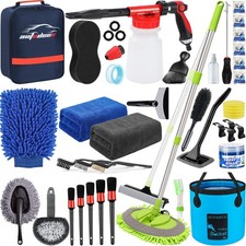 Autodeco 42Pcs Car Wash Detailing Kit Cleaning Set Foam Gun Sprayer Long-Handle picture