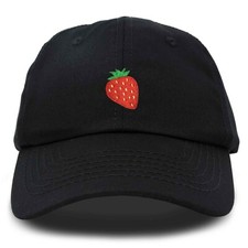 DALIX Cute Strawberry Hat Womens Embroidered Baseball Cap picture