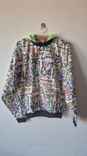 VTG 90s Converse All Star Abstract Geometric Hoodie Sweatshirt NWT Medium Italy picture