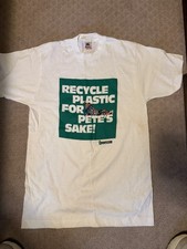 Vintage NOS 90s “Recycle Plastic For Pete’s Sake” Environmental T Shirt XL picture