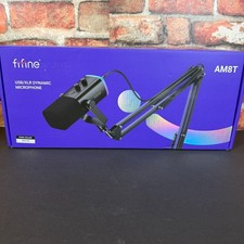 FIFINE AM8T XLR/USB ( White ) Gaming Microphone Set with Boom Arm Stand picture