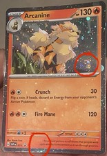 2 HD GALAXY SWIRL🌀 Arcanine Black Star Promo SVP011 Cosmos Holo BLEED ERROR✨🩸 picture