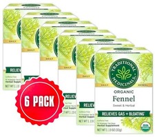 Traditional Medicinals Fennel Soothing Herbal Tea Organic (16 bags/box) - 6 PACK picture