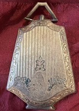 Antique Locket Etched GF or Silver  Pictures of Man & Woman Inside picture