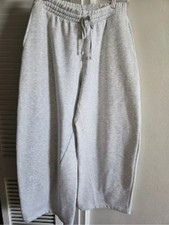 Zara Light heather gray wide-leg lounge sweatpants picture