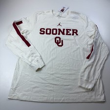 NEW Nike Oklahoma Sooners Shirt Mens Extra Large XL White Long Sleeve Logo NCAA picture