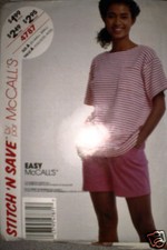 4787 Vintage McCalls Pattern Top Shorts XS S SEWING SM picture