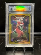 2023 Panini Prizm Michael Wilson #303 Gold Prizm RC 07/10 Arena Club 10 picture