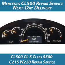 Mercedes CL500 CL S Class S500 C215 W220 Instrument Cluster Repair service picture