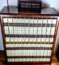 Vintage 1965 Encyclopedia Britannica Complete 24 Volume Set + World Atlas White picture
