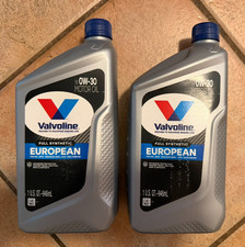 Valvoline European Full Synthetic Motor Oil 0W-30 1 Quart (Lot of 2) NEW picture