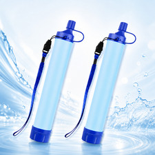 Portable Personal Water Filter Straw 2-pk – Camping, Hiking, Emergency picture