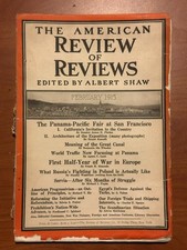 AMERICAN REVIEW OF REVIEW - Albert Shaw - SC FEB 1915 - WWI - Panama-Pacific picture