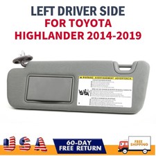 NEW 14-19 highlander Left Driver Side Sun Visor W/ Light gray 74320-0E074-B0 picture