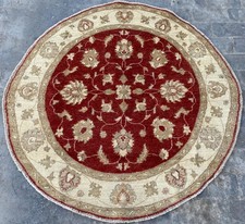 Oriental Round 5x5 ft Traditional Ziegler Traditional Afghan Handmade Wool Rug picture