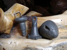 NICE VINTAGE Assortment Of DUCK / GOOSE DECOY DRAG ANCHORS  WEIGHTS. UNIQUE picture