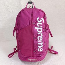 supreme 17SS Backpack CORDURA logo zip color Magenta Pink fashion goods Mens picture