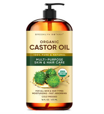 Premium Organic Castor Oil 100% Pure and Hexane-Free Cold-Pressed Beauty 16 fl. picture