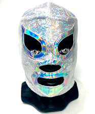 El Santo Lucha Libre Semi Professional Grade Werstling Costume Mask Silver Color picture