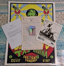 Nirvana Kurt Cobain Signed Autograph Contract 1994 Seattle Concert COA picture
