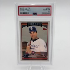 2006 TOPPS #585 MIKE PIAZZA PADRES HOF PSA 10 picture