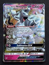 Alolan Ninetales GX 132/214 SM Lost Thunder Holo Full Art English Pokémon Card picture