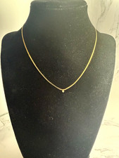 14k Yellow Gold 15in Necklace with Diamond picture