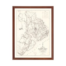Old Map of Beaufort County, SC 1938 - Vintage South Carolina picture