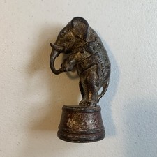 Antique A.C. Williams ELEPHANT ON TUB Circus Cast Iron Still Bank picture