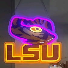 LSU TIGERS - LIGHT UP - LED LSU tigers Logo LED Sign BRAND NEW  picture