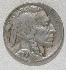 1931 S Buffalo Nickel 5c Coin /Q38 picture