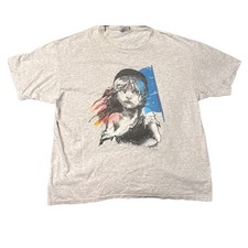 Vtg 1986 Les Miserables T Shirt 90's Mens XL Hanes Heavyweight Gray Broadway USA picture