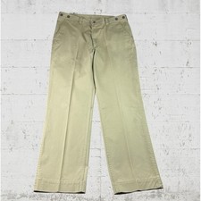 Filson Tin Cloth Work Pants Mens 38x34 Tan Vintage Canvas USA Heritage Suspender picture