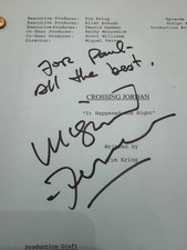 CROSSING JORDAN Jill Hennessy Director Chair Back - Miguel Ferrer Signed Script picture