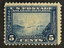 TRAVELSTAMPS: 1913 US Stamps Sc# 399 Golden Gate,Pan-Pac Issue, mint, og, hinged picture