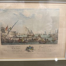 Le Port de Toulon Hand Colored Engraving, No. 22, Nicholas Ozanne, Gouaz picture