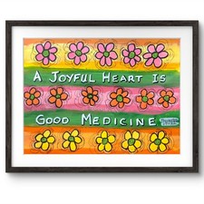 Original 9x12 Folk Joyful Heart Good Medicine Painting Signed Art On Paper picture
