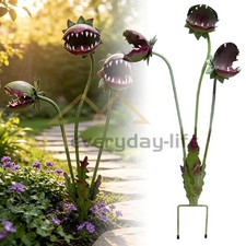 Venus Flytrap Garden Art Metal Carnivorous Plant Stake Patio Yard Decor Outdoor picture