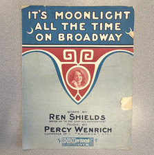 F.B. Haviland Pub. Co. It's Moonlight All The Time On Broadway Piano Sheet Music picture