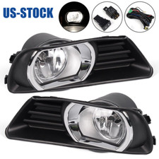 Pair Front Bumper Clear Fog Lights Lamp Fit Toyota Camry 2007 2008 2009 w/Switch picture