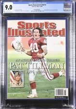 PAT TILLMAN ROOKIE RARE NEWSSTAND SPORTS ILLUSTRATED 2004 USA LEGEND CGC 9.0 picture