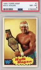 1985 Topps WWF Hulk Hogan #1 Rookie Card RC PSA 8 NM-MT WWE Wrestling picture