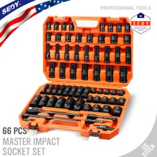 Impact Deep Shallow Socket Set 66PC 1/2