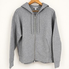 NEW Athleta Women Medium Form Knit Full Zip Hoodie Gray Athleisure Travel Layer picture