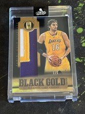 Panini Gold Standard 2012-13 Pau Gasol Lakers Black Gold Game Wore Patch #29 1/5 picture