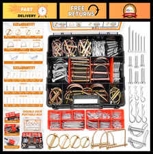 270PCS Heavy Duty Hitch Pin Clip Assortment Kit for Tractors, Trailers, Mowers picture