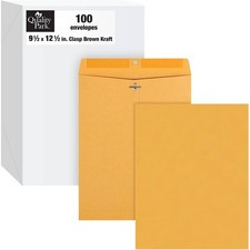 Pack of 100 Quality Park 37793 Clasp Envelopes, 9.5
