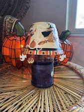 Vintage Yankee Candle 2005 Witch Halloween Teresa Kogut Jar Shade Topper Charms picture