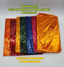Cellophane For Yema,tarts & Other Philippines Sweets 5 pcs assorted colors picture